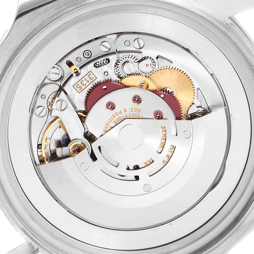 This image shows the inner mechanical movement of a Rolex Sea-Dweller 116660 Men
s Stainless Steel Black Dial 116660 Men
s Stainless Steel Black Dial watch viewed from the back.