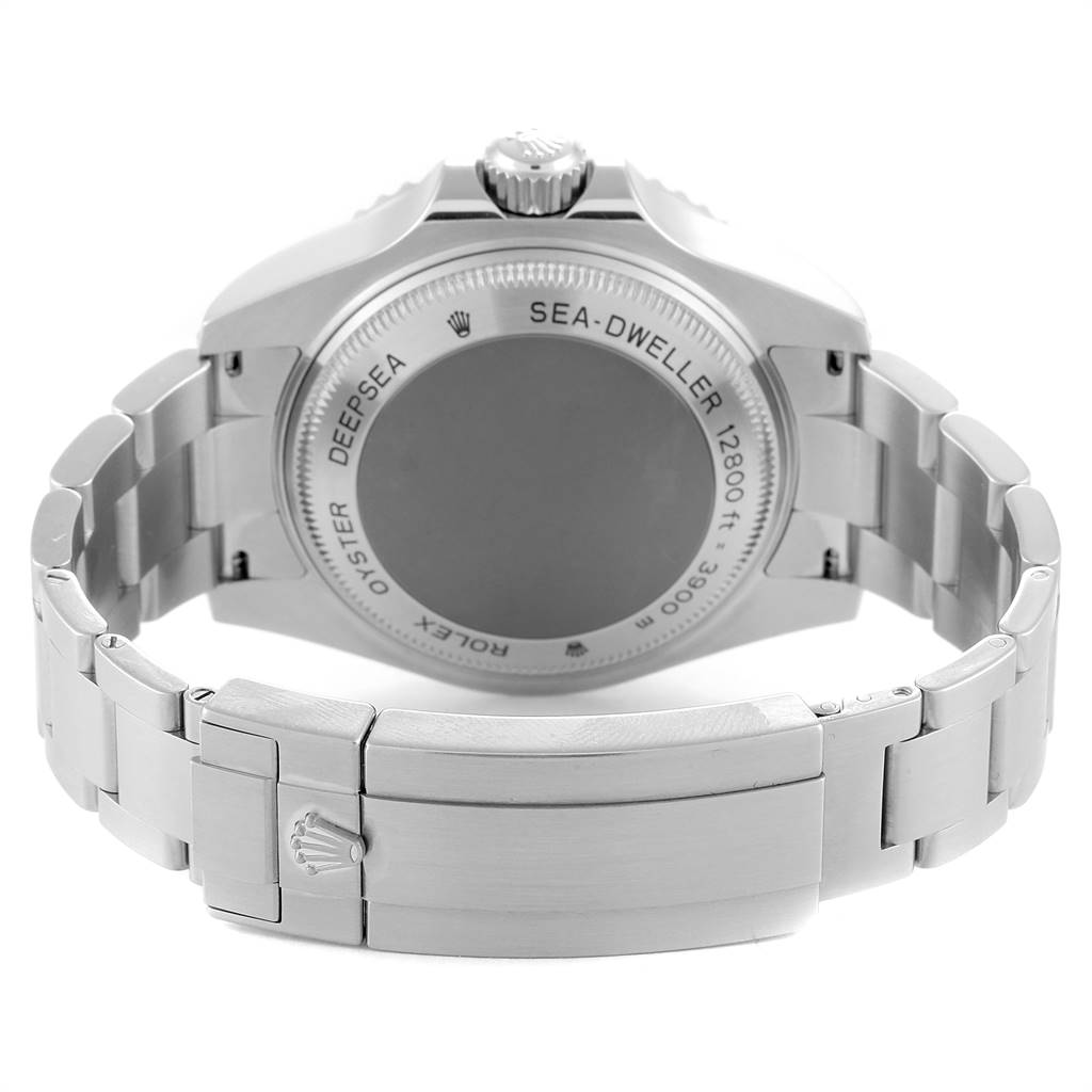 The image displays the back and bracelet of the Rolex Sea-Dweller 116660 Men
s Stainless Steel Black Dial 116660 Men
s Stainless Steel Black Dial watch from a rear angle.
