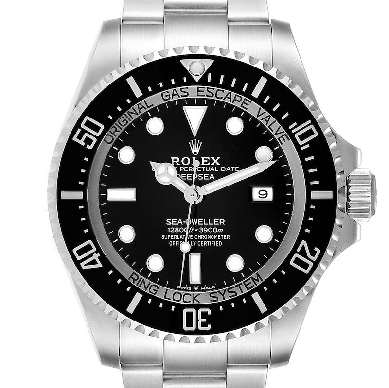 Rolex Seadweller Deepsea 44 Black Dial Steel Mens Watch 126660 SwissWatchExpo