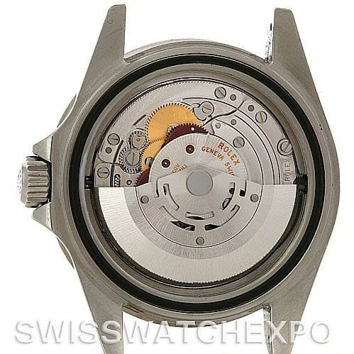 The image shows the internal movement mechanism of a Rolex Sea-Dweller 16600 Men's Stainless Steel Black Dial 16600 Men's Stainless Steel Black Dial watch from the back angle.