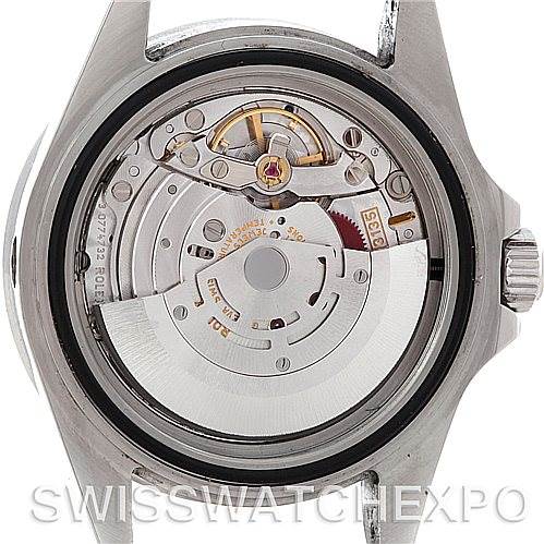 The image shows the movement mechanism of a Rolex Sea-Dweller 16600 Men's Stainless Steel Black Dial 16600 Men's Stainless Steel Black Dial watch viewed from the back.