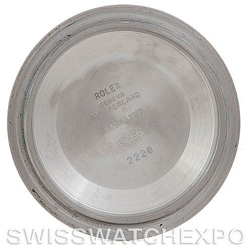 This image shows the inside of the case back of a Rolex Sea-Dweller 16600 Men's Stainless Steel Black Dial 16600 Men's Stainless Steel Black Dial watch.