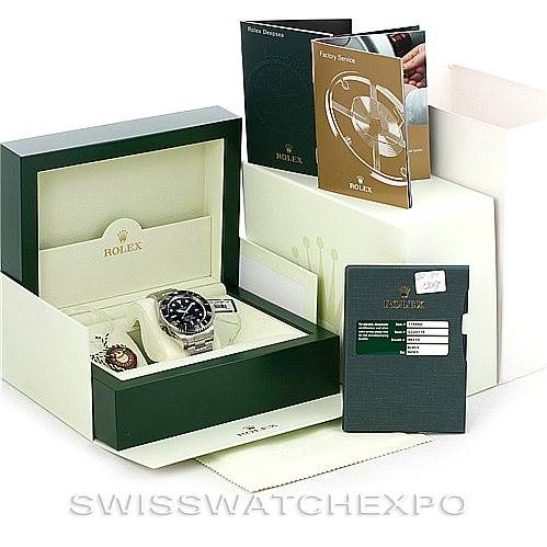The image shows a Rolex Sea-Dweller 116660 Men's Stainless Steel Black Dial 116660 Men's Stainless Steel Black Dial watch in its box with accompanying booklets and documentation.