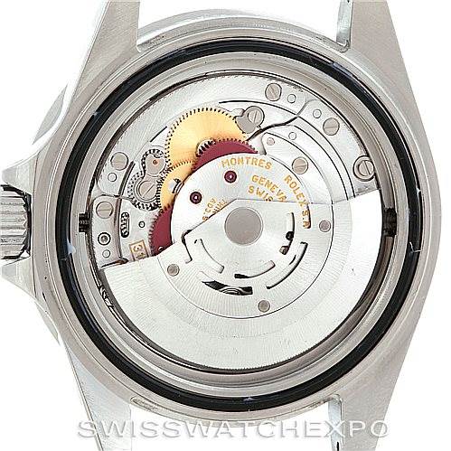 This image shows the back of a Rolex Sea-Dweller 16600 Men's Stainless Steel Black Dial 16600 Men's Stainless Steel Black Dial watch, revealing its intricate internal mechanism and components.