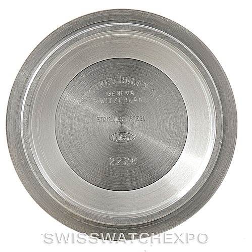 The image shows the inside of the case back of a Rolex Sea-Dweller 16600 Men
s Stainless Steel Black Dial 16600 Men
s Stainless Steel Black Dial watch, highlighting the brand and model details.