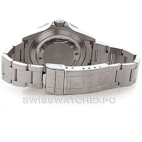 The image shows the back and bracelet of a Rolex Sea-Dweller 16600 Men's Stainless Steel Black Dial 16600 Men's Stainless Steel Black Dial watch, viewed from the backside.