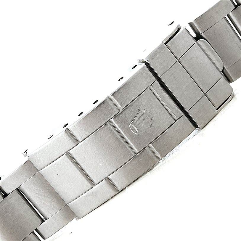 The image shows the stainless steel bracelet and clasp of a Rolex Sea-Dweller 16600 Men's Stainless Steel Black Dial 16600 Men's Stainless Steel Black Dial watch.