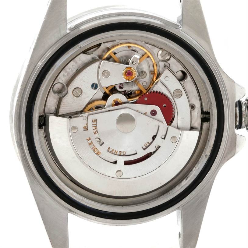 The image shows the internal mechanism and movement of the Rolex Sea-Dweller 16660 Men's Stainless Steel Black Dial 16660 Men's Stainless Steel Black Dial watch from a back angle.