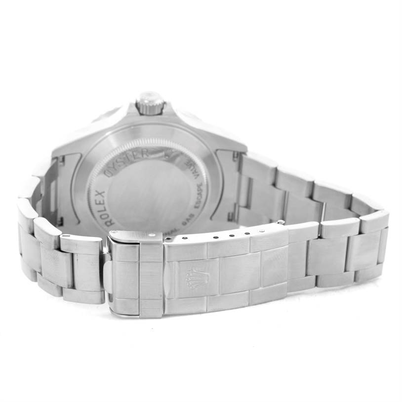 This image shows the back case and the bracelet of a Rolex Sea-Dweller 16600 Men's Stainless Steel Black Dial 16600 Men's Stainless Steel Black Dial watch.