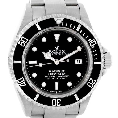Photo of Rolex Seadweller Stainless Steel Black Dial Mens Watch 16600 Unworn