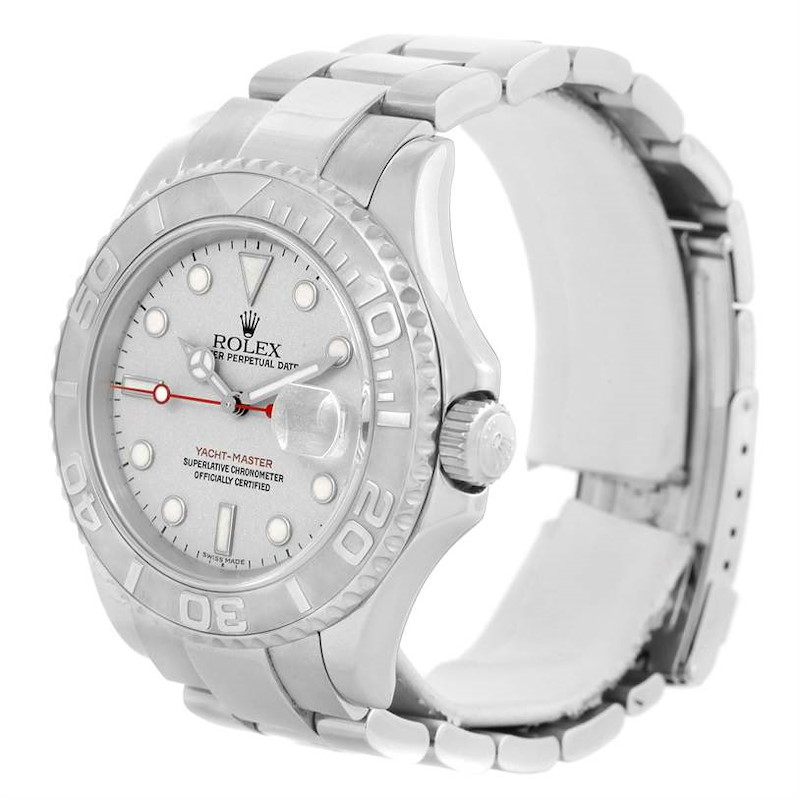 Rolex Yachtmaster Mens Stainless Steel Platinum Watch 16622 SwissWatchExpo