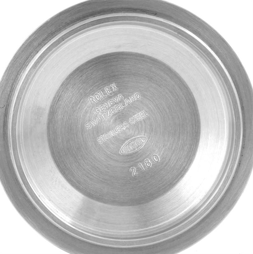 This image shows the inner case back of a Rolex Yacht-Master 16622 Men's Stainless Steel Silver Dial 16622 Men's Stainless Steel Silver Dial watch with engraved details.