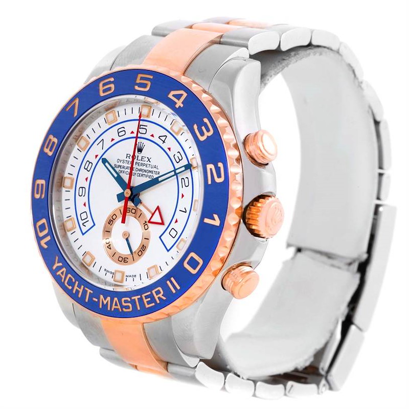 Rolex Yachtmaster II Steel 18k Rose Gold Mens Watch 116681 SwissWatchExpo