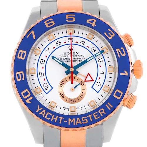Photo of Rolex Yachtmaster II Steel 18k Rose Gold Mens Watch 116681