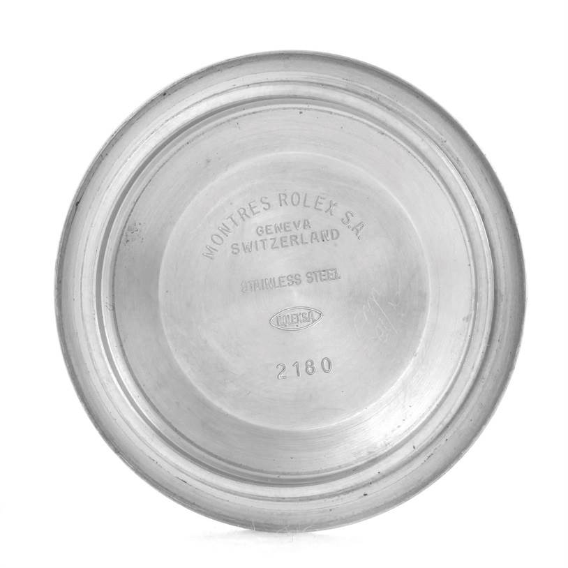 The image shows the inside casing back of a Rolex Yacht-Master 16622 Men
s Stainless Steel Silver Dial 16622 Men
s Stainless Steel Silver Dial watch, highlighting its inscriptions and material.