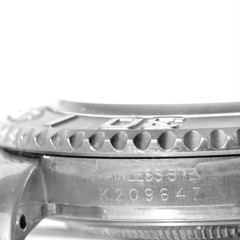 The image shows a close-up of the bezel and case side of a Rolex Yacht-Master 16622 Men
s Stainless Steel Silver Dial 16622 Men
s Stainless Steel Silver Dial watch, highlighting the model number engraving.