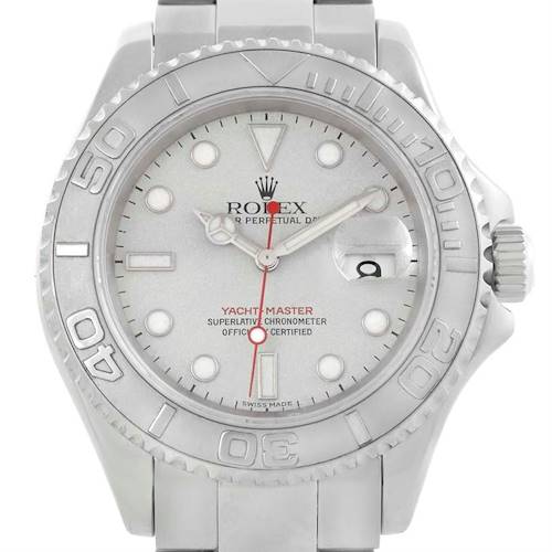 Photo of Rolex Yachtmaster Mens Stainless Steel Platinum Date Watch 16622