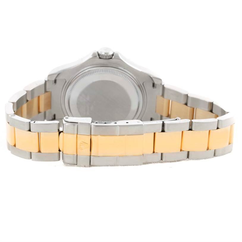 The image shows the back view and bracelet of a Rolex Yacht-Master 68623 Men's Stainless Steel Blue Dial 68623 Men's Stainless Steel Blue Dial watch.