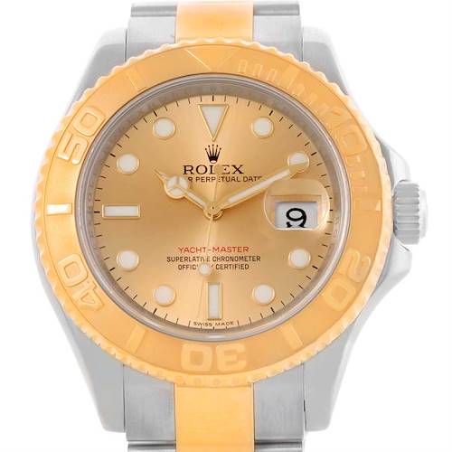 Photo of Rolex Yachtmaster Stainless Steel 18K Yellow Gold Mens Watch 16623