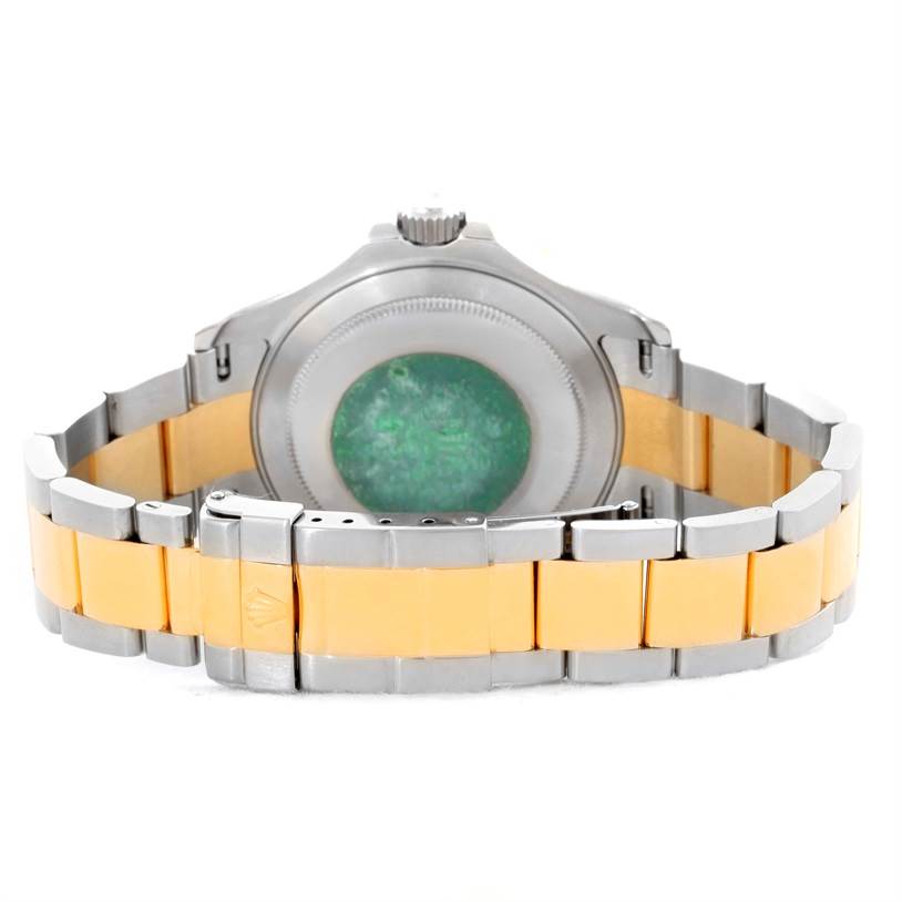 This image shows the back and bracelet of the Rolex Yacht-Master 16623 Men's Stainless Steel White Dial 16623 Men's Stainless Steel White Dial watch.