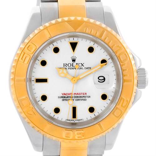 Photo of Rolex Yachtmaster Stainless Steel 18K Yellow Gold Mens Watch 16623