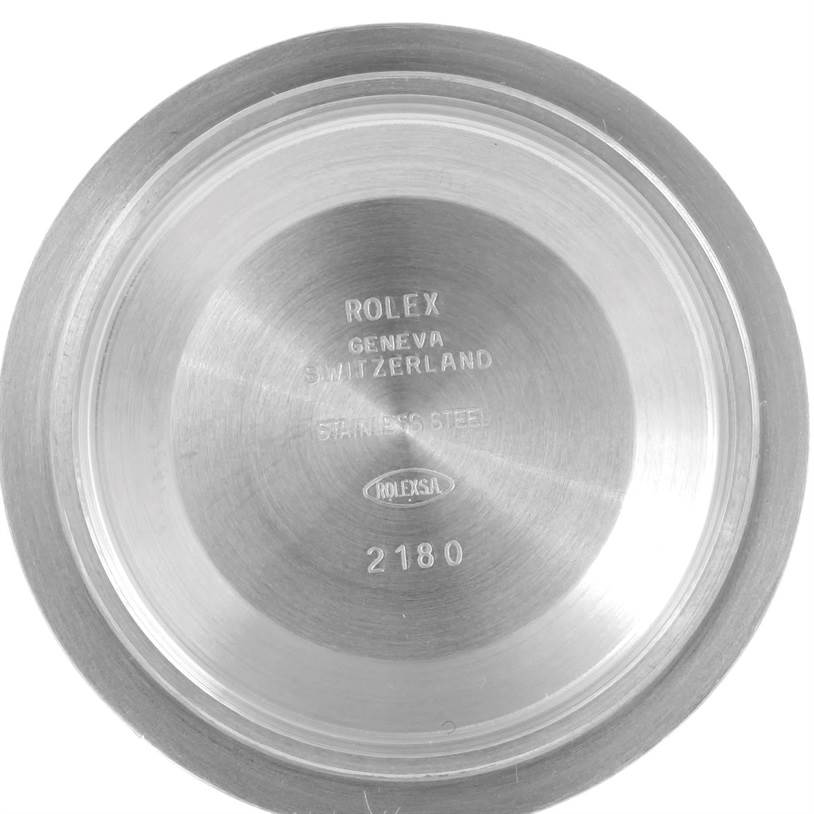 This image shows the inner side of the stainless steel back case of a Rolex Yacht-Master 16623 Men's Stainless Steel White Dial 16623 Men's Stainless Steel White Dial watch, marked with branding and model numbers.