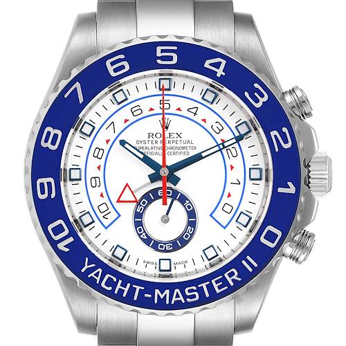 Photo of Rolex Yachtmaster II Stainless Steel Blue Bezel Watch 116680 Unworn