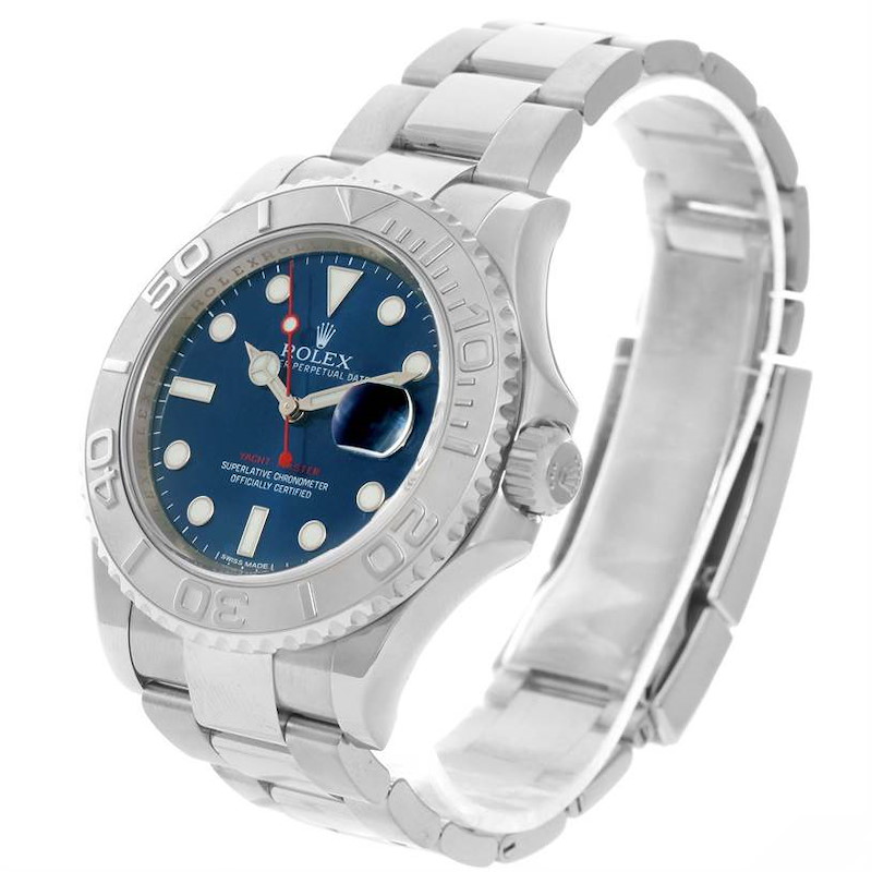 Rolex Yachtmaster Steel Platinum Blue Dial Watch 116622 SwissWatchExpo