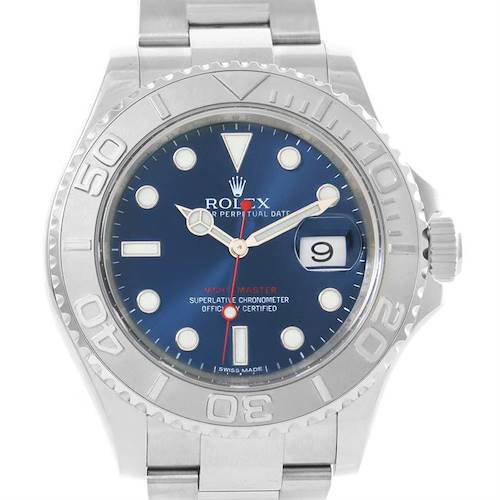 Photo of Rolex Yachtmaster Steel Platinum Blue Dial Watch 116622