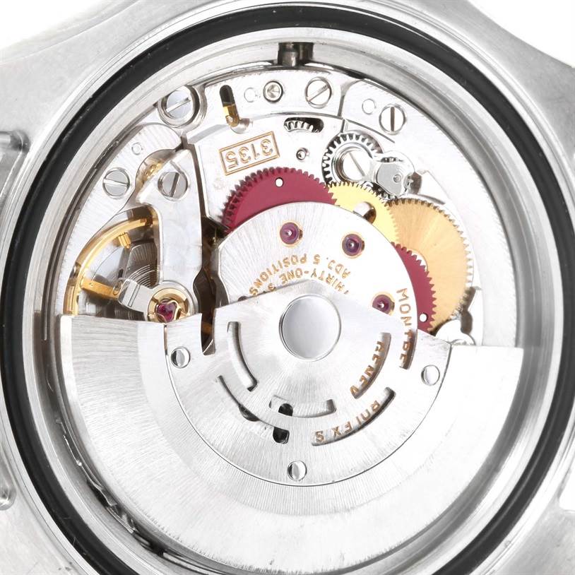 The image shows the internal mechanical movement of a Rolex Yacht-Master 16622 Men's Stainless Steel Silver Dial 16622 Men's Stainless Steel Silver Dial watch viewed from the back.