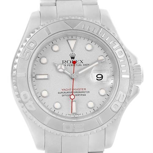Photo of Rolex Yachtmaster Stainless Steel Platinum Automatic Mens Watch 16622