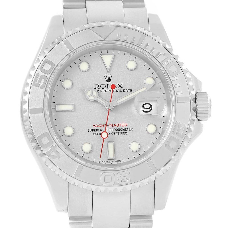 Rolex Yachtmaster Steel Platinum Automatic Mens Watch 16622 Box SwissWatchExpo