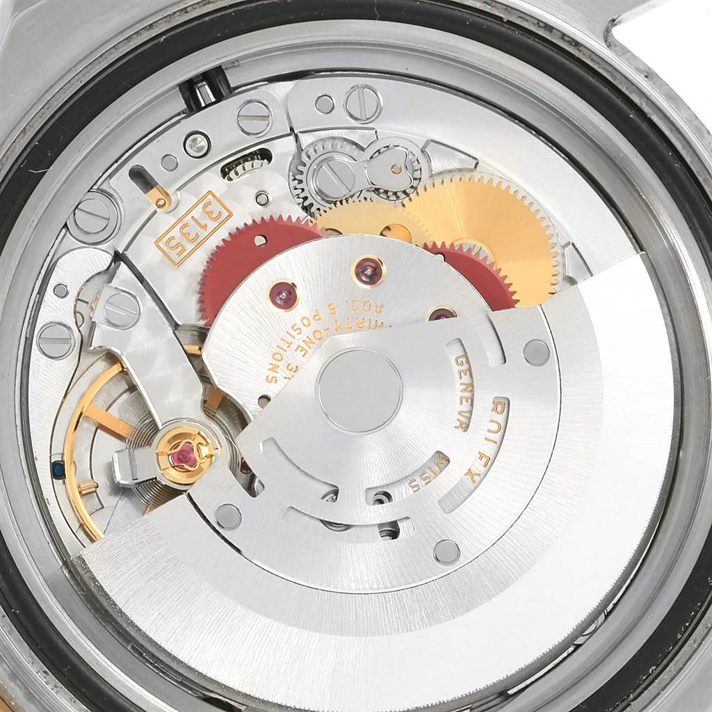 This image shows the internal movement mechanism of a Rolex Yacht-Master 16623 Men's Stainless Steel Champagne Dial 16623 Men's Stainless Steel Champagne Dial watch viewed from the back.