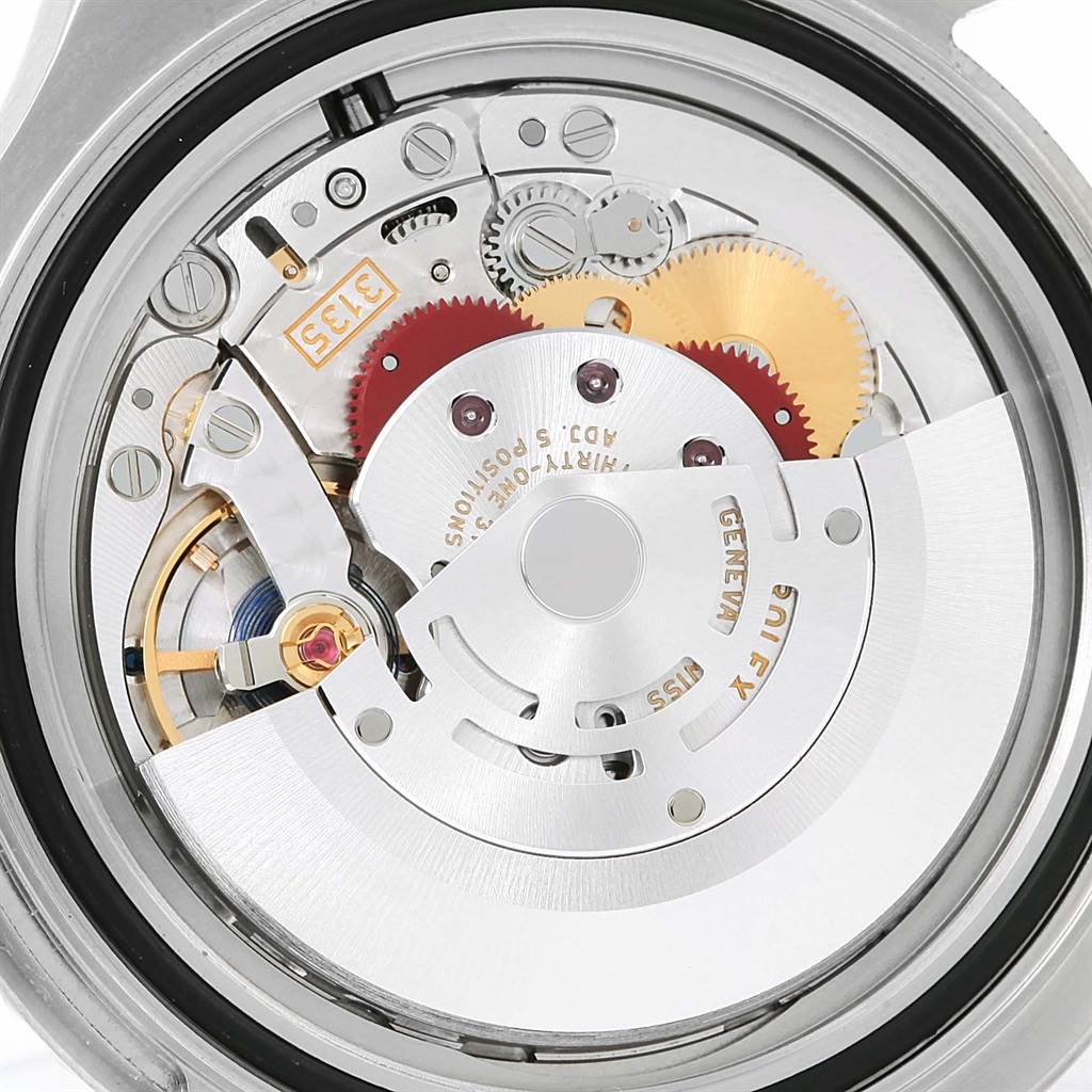 The image shows the internal mechanical movement components of a Rolex Yacht-Master 116622 Men's Stainless Steel Blue Dial 116622 Men's Stainless Steel Blue Dial watch from a back angle.