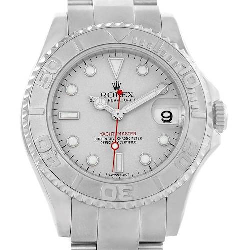 Photo of Rolex Yachtmaster Midsize Steel Platinum Dial Unisex Watch 168622