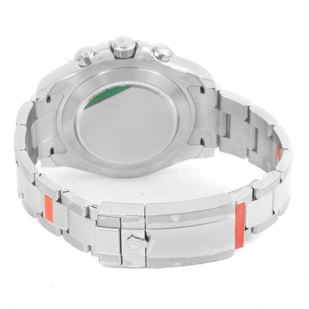 The image shows the back case and bracelet of a Rolex Yacht-Master 116680 Men's Stainless Steel White Dial 116680 Men's Stainless Steel White Dial watch from a rear angle.
