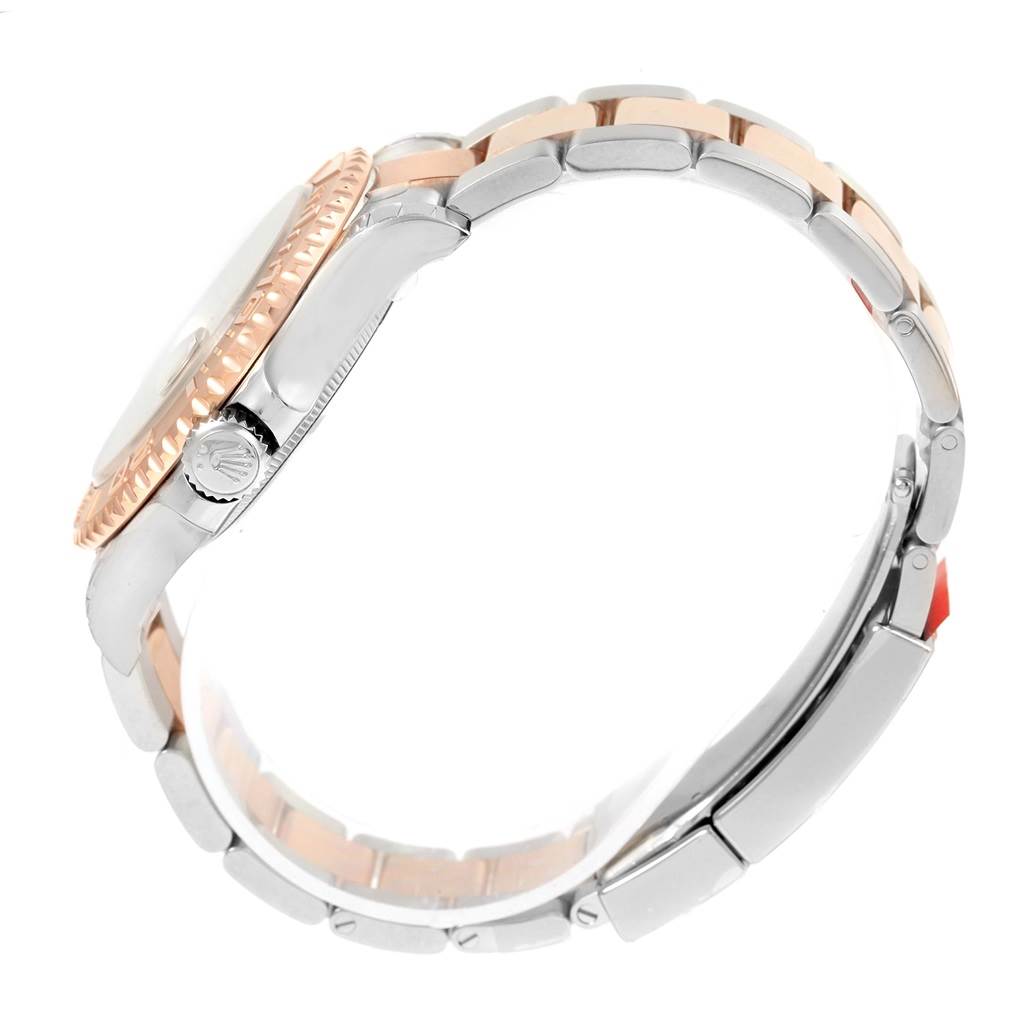 The image shows a side view of the Rolex Yacht-Master 116621 Men's Stainless Steel Brown Dial 116621 Men's Stainless Steel Brown Dial, focusing on the case, bezel, and bracelet.