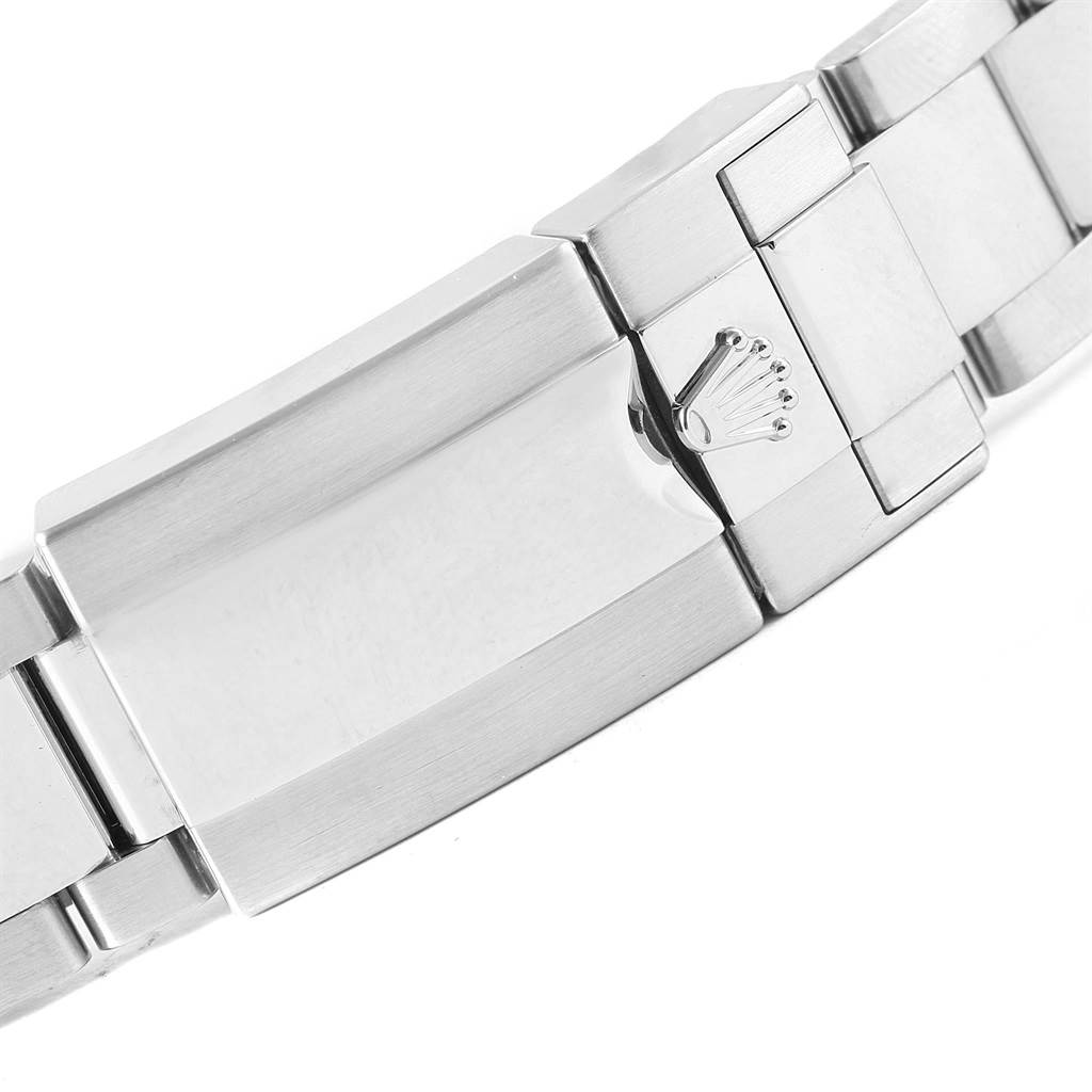 The image shows the metal bracelet and clasp of a Rolex Yacht-Master 116622 Men's Stainless Steel Blue Dial 116622 Men's Stainless Steel Blue Dial watch, viewed from the side.