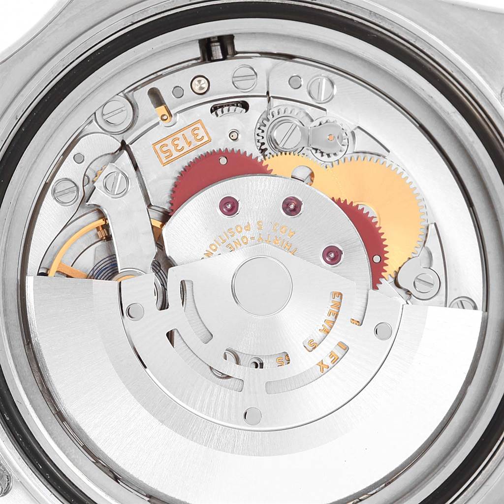 The image shows an inside view of the movement mechanism of a Rolex Yacht-Master 116622 Men's Stainless Steel Blue Dial 116622 Men's Stainless Steel Blue Dial watch.