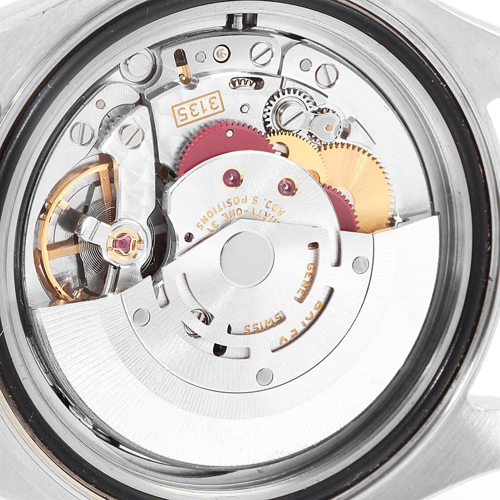 This image shows the internal mechanism and movement parts of a Rolex Yacht-Master 16622 Men's Stainless Steel Silver Dial 16622 Men's Stainless Steel Silver Dial watch from a close-up angle.