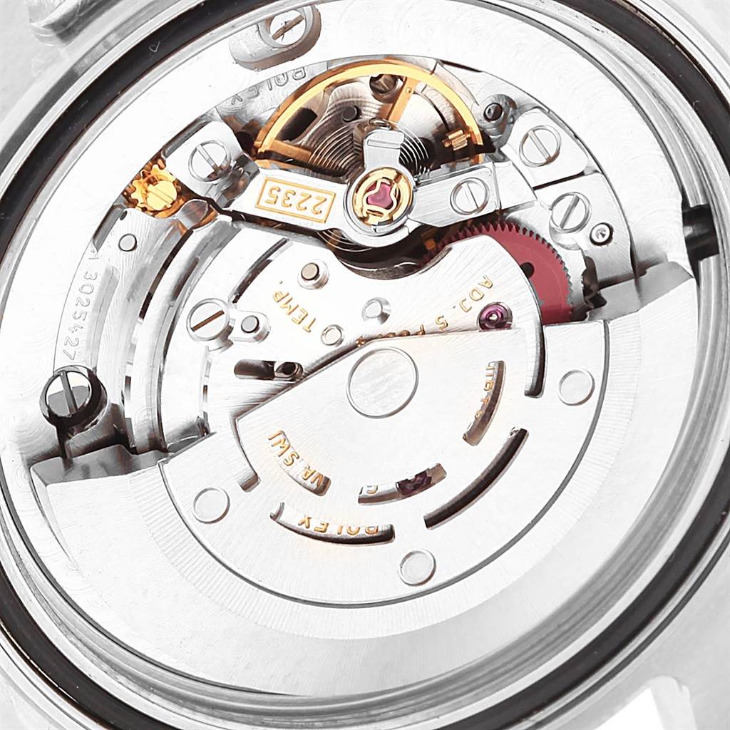 The image shows a close-up of the intricate inner mechanism and movement of the Rolex Yacht-Master 168622 Men's Stainless Steel Silver Dial 168622 Men's Stainless Steel Silver Dial model watch.