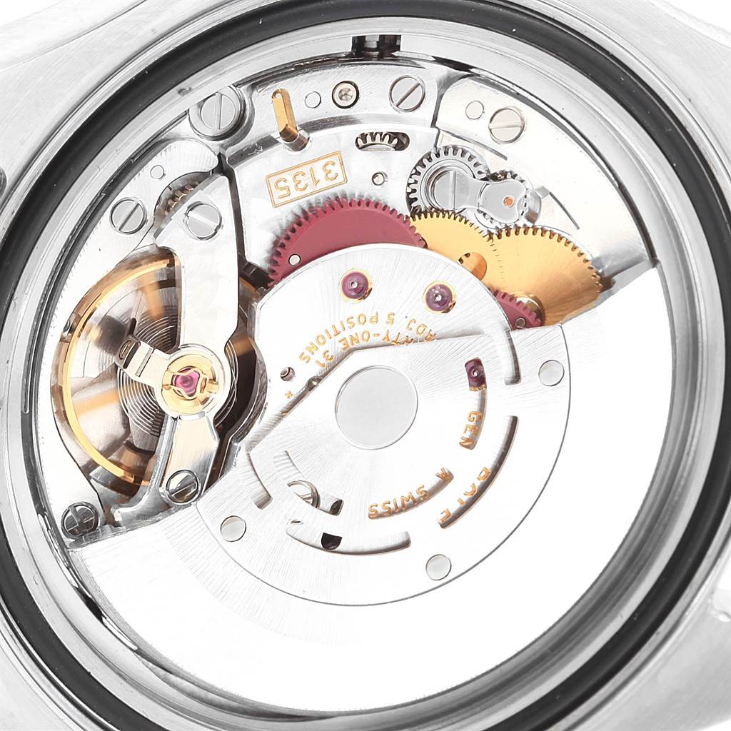 This image shows the back view of the Yacht-Master Rolex watch, highlighting its internal mechanical movement.