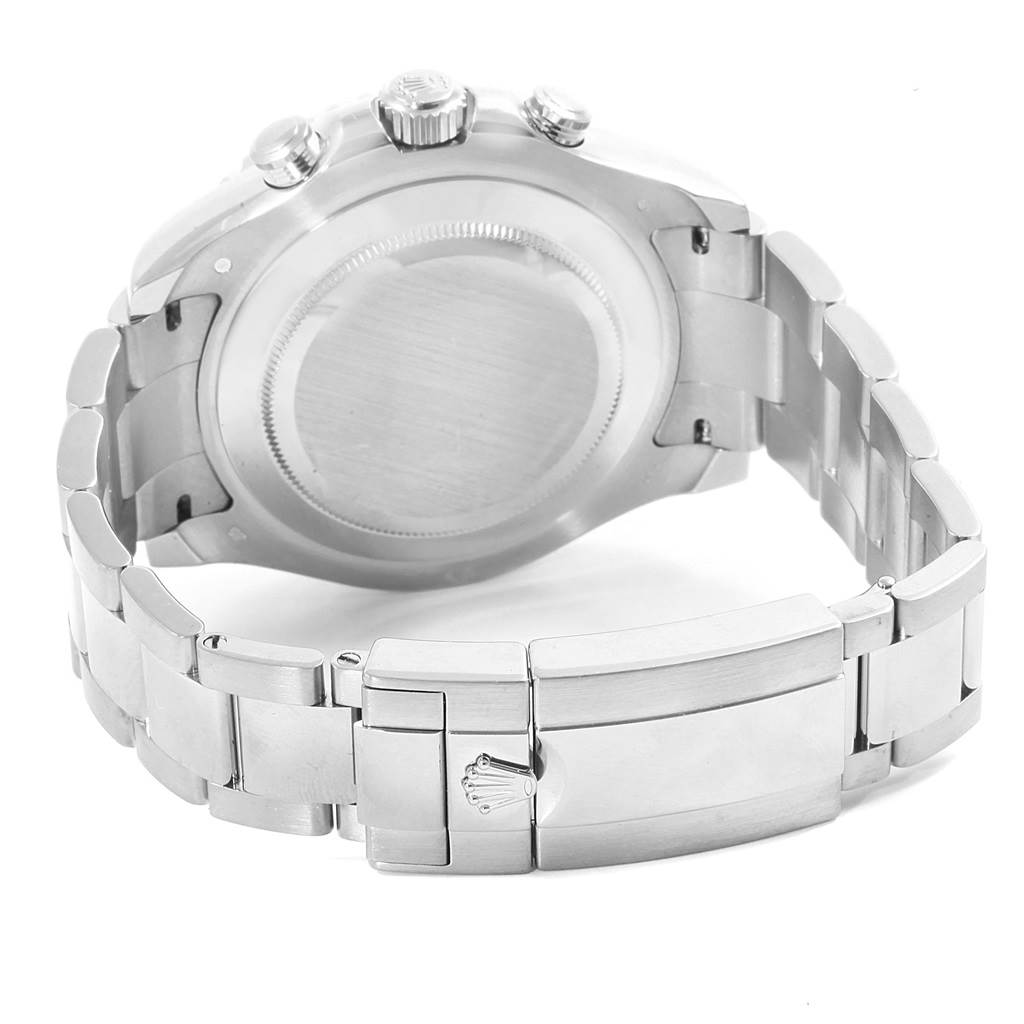 The image shows the back case and bracelet of a Rolex Yacht-Master 116689 Men's White Gold White Dial 116689 Men's White Gold White Dial watch.