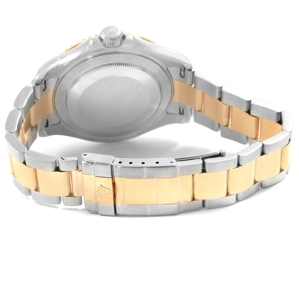 The image shows the back case and bracelet of a Rolex Yacht-Master 16623 Men's Stainless Steel White Dial 16623 Men's Stainless Steel White Dial watch from a rear angle.