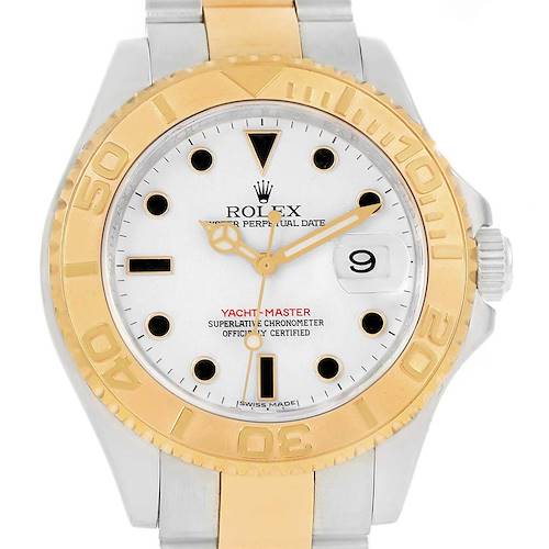 Photo of Rolex Yachtmaster 40 Steel Yellow Gold Mens Watch 16623 Box Card
