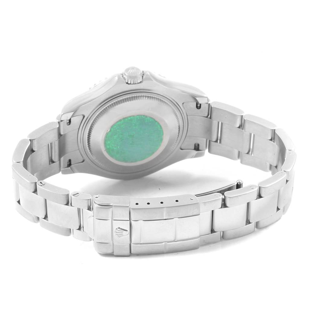 The image shows the back case and bracelet of a Rolex Yacht-Master 168622 Men's Stainless Steel Silver Dial 168622 Men's Stainless Steel Silver Dial watch from a rear angle.