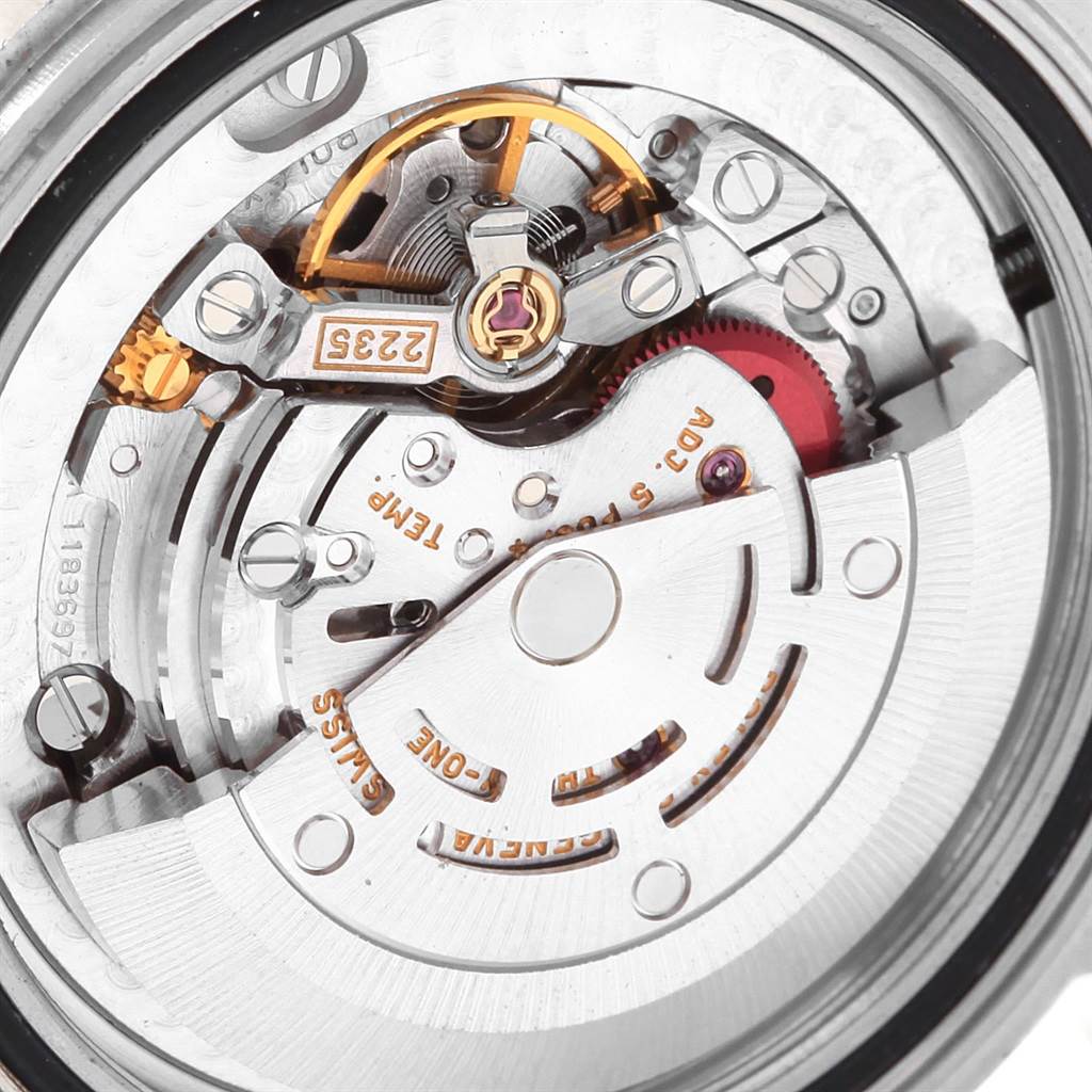 This image shows a close-up view of the inner movement mechanism of the Rolex Yacht-Master 168622 Men's Stainless Steel Silver Dial 168622 Men's Stainless Steel Silver Dial watch.
