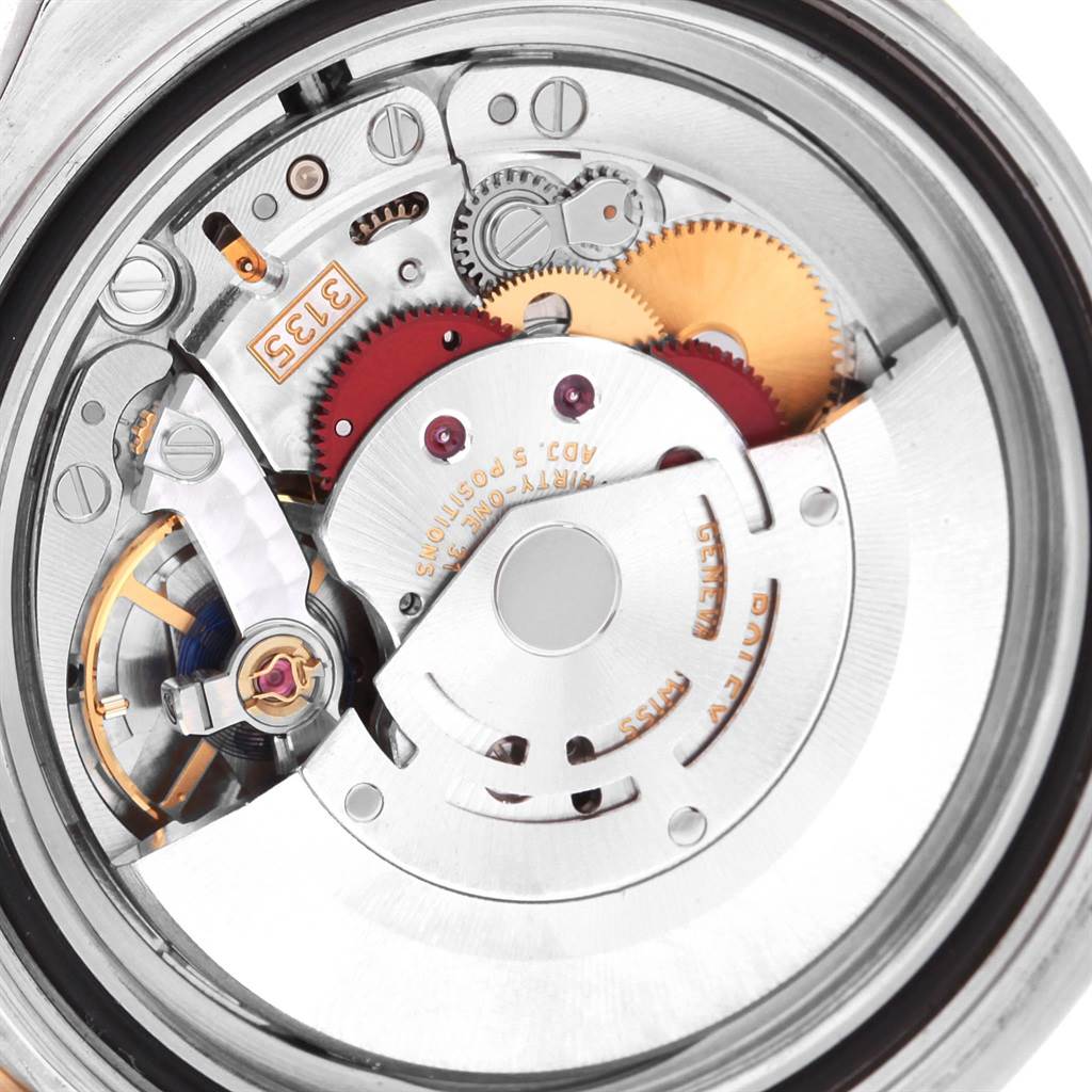 This image shows the intricate internal mechanism of a Yacht-Master model by Rolex, viewed from the back.