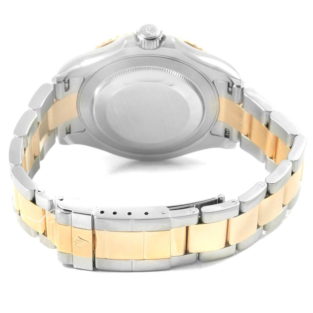 The image shows the back and bracelet of a Rolex Yacht-Master 16623 Men's Stainless Steel Blue Dial 16623 Men's Stainless Steel Blue Dial watch from a rear angle.