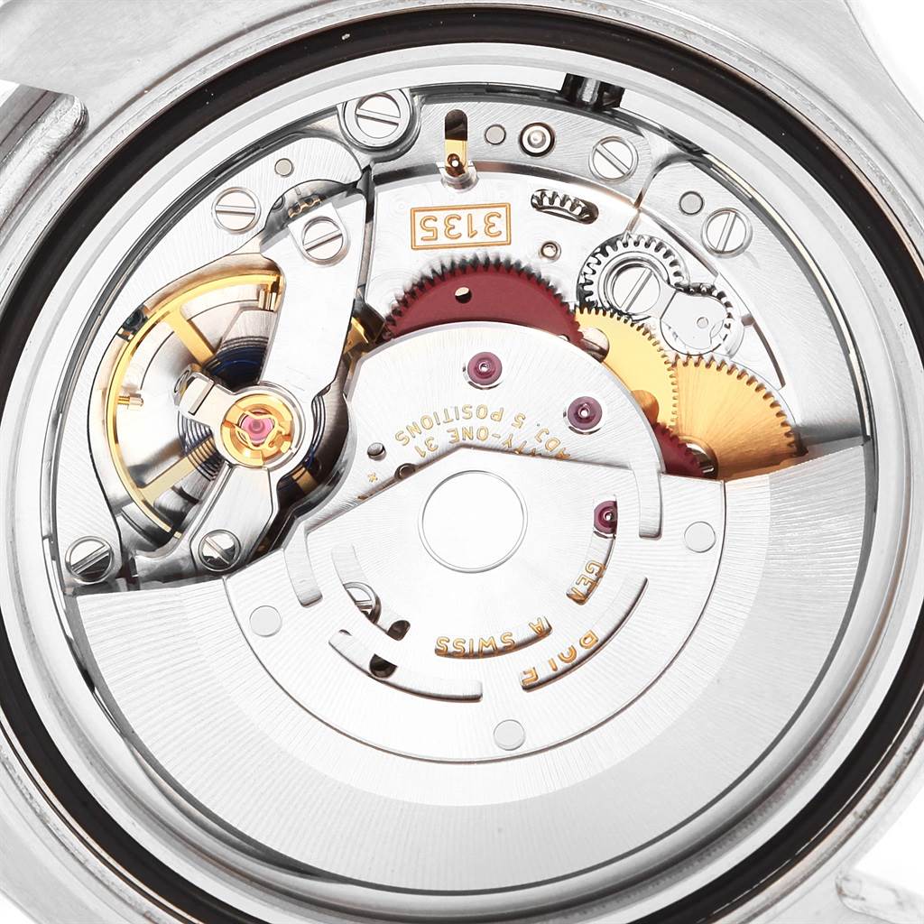 The image shows the internal mechanism of a Rolex Yacht-Master 116622 Men's Stainless Steel Blue Dial 116622 Men's Stainless Steel Blue Dial watch viewed from the back case.